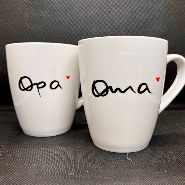 Tasse Oma, Tasse Opa, Oma 2023, Opa 2023