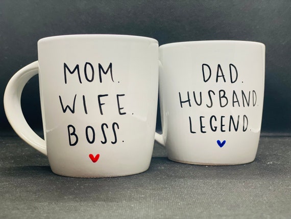 cup pair Mum and Dad