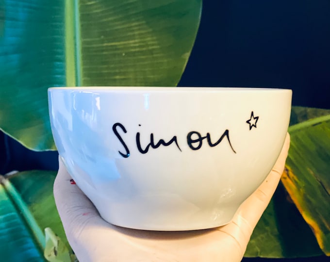 Cereal bowl with name