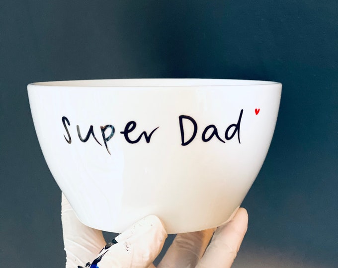 cereal bowl with Super Dad