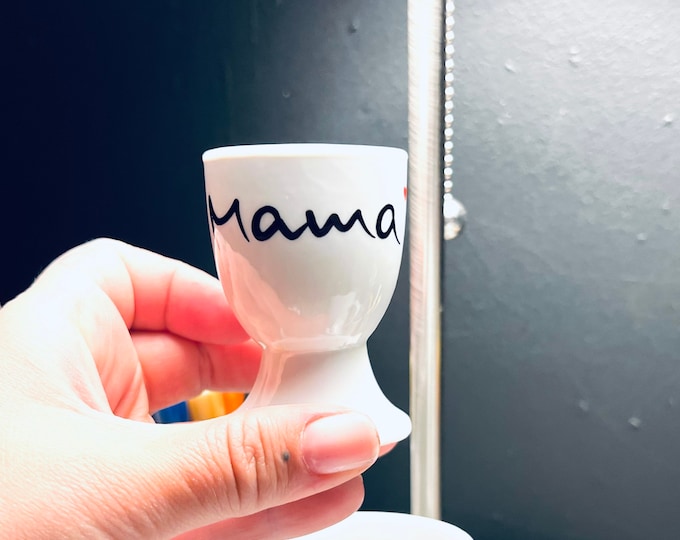 Egg cup with mom