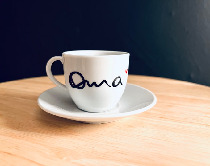 Espresso cup Grandma, espresso cup Grandpa