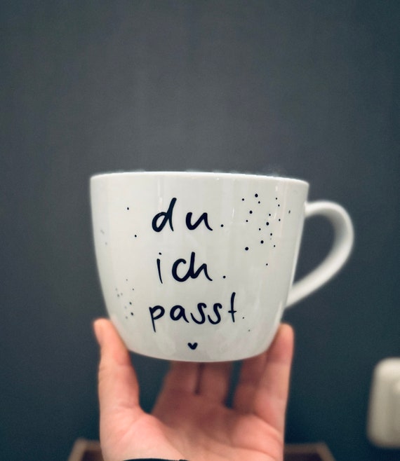 Tasse, Jumbotasse, Tasse XXL 800ml für den Lieblingsmensch mit Spruch Du.ich.passt