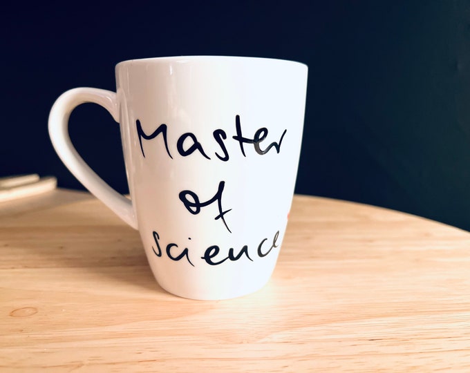 Beautiful mug for the master's degree, bachelor's degree