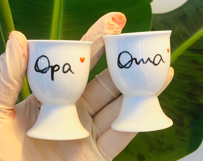 Egg cups for grandma and grandpa, grandma 2022, grandpa 2022