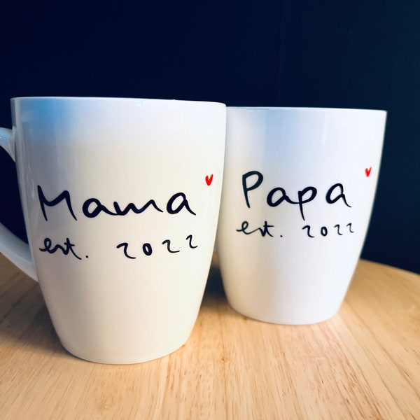 Tassenpaar für Mama und Papa 2021, 2022, 2023