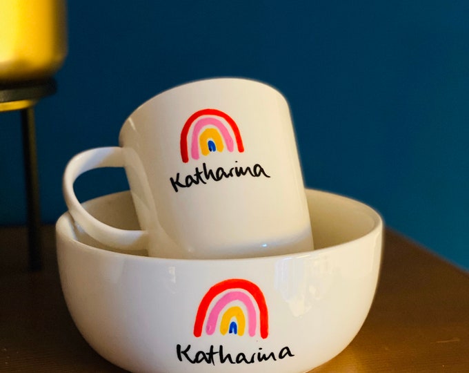 Set with cup and bowl