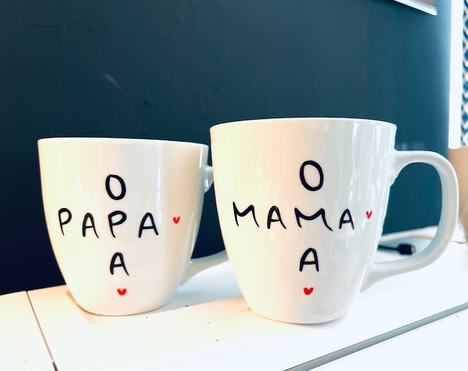 Cup Grandma Mom, cup Grandpa Dad, jumbo cup, cup XXL