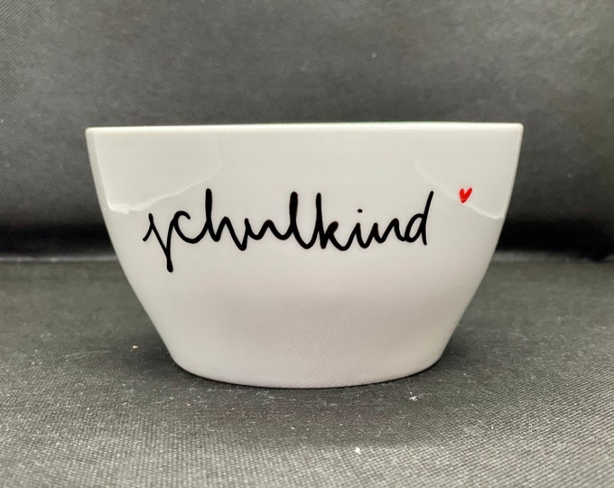 cereal bowl with schoolchild