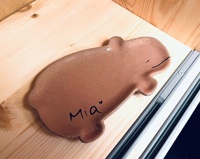 Plate with name, plate for sweets, small plate