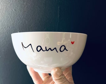 Müslischüssel mit Mama, ein tolles Geschenk für die Mama.