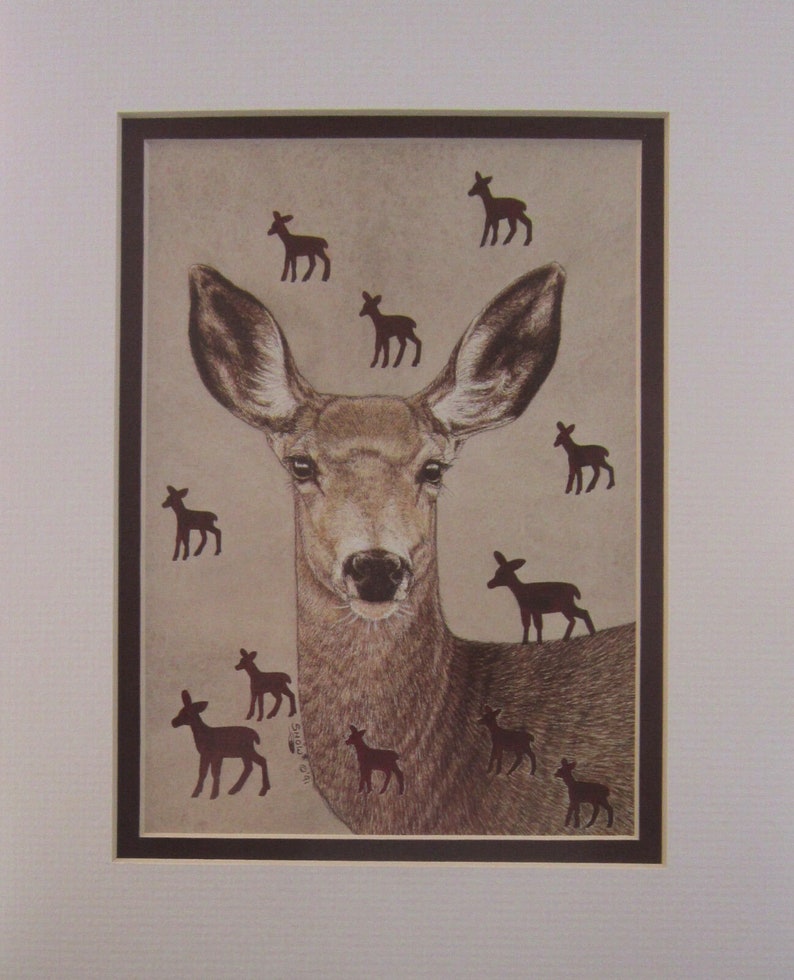Daughters of Mist /&Morning by Native American Carol Snow 8 x 10 Matted print