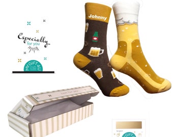 Beer Lover Gift. Colorful Socks for Dad and Mom. Ideal for Stockings Stuffers, 21st Birthday or Any Occasion. Click here to explore...