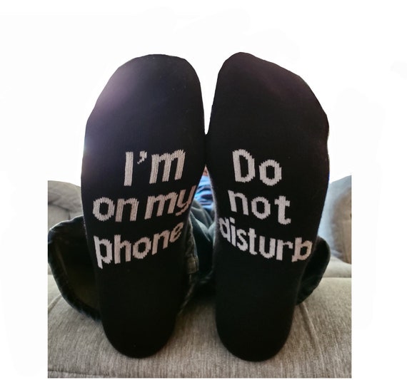 Social media gift. Funny socks. Gift for teens. I'm on my | Etsy