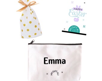 Custom Pencil Case Gifts For Easter. Personalized Easter Gifts. Custom Cosmetic Bag. Gifts For Boys and Girls. Pencil Pouch for kids.