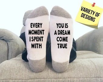 Romantic Gift. Anniversary Gift. Unisex Socks.