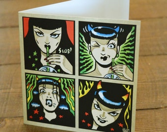 Venus in Fuzz greetings card