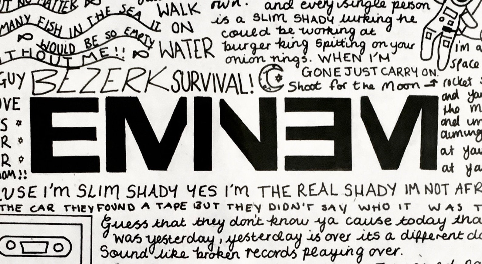 Eminem A4 Lyric Poster/Print Fan Wall Art | Etsy