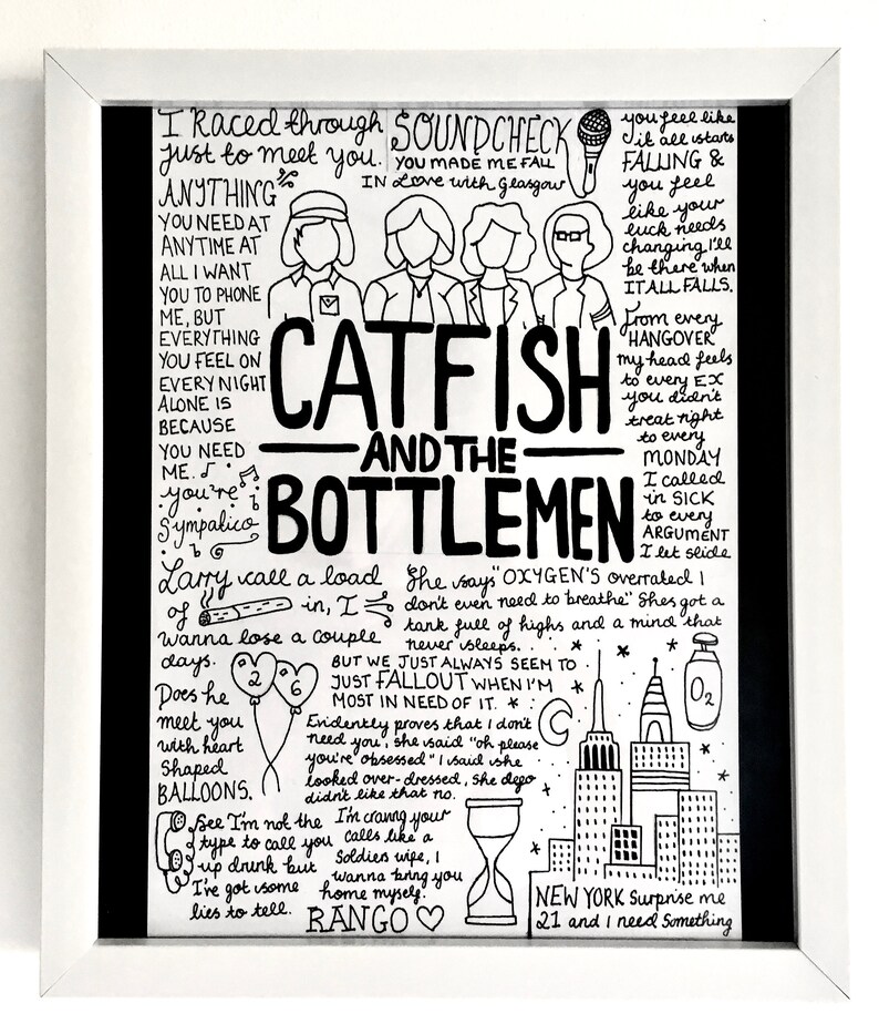 Catfish and the Bottlemen A4 Band Lyric Poster/Print Fan Etsy
