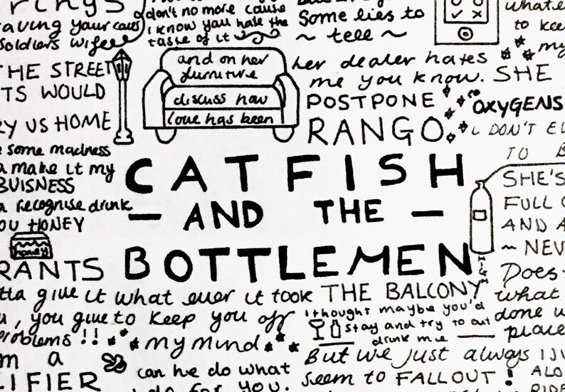 Catfish and the Bottlemen A4 Band Lyric Poster/Print Fan Etsy