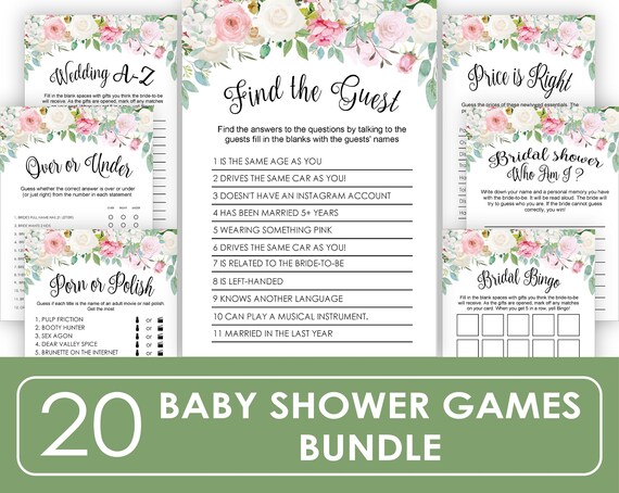 Baby Shower Games Printable Find the guest Baby Shower Games | Etsy
