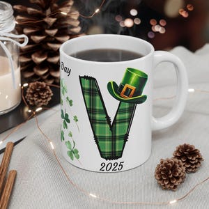 St. Patrick&#39;s Day Ceramic Mug, Lucky Clover Design, Perfect for Coffee Lovers, Gifts for Friends, Celebrate with Style, 11oz, 15oz