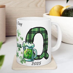 St. Patrick&#39;s Day Ceramic Mug, 11oz or 15oz, Festive Shamrock Cup for Coffee Lovers, Perfect Gift for Friends, Holiday Celebration