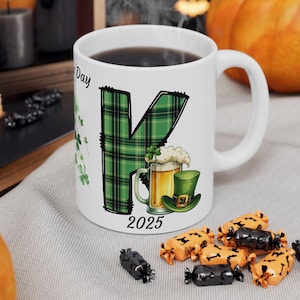 St. Patrick&#39;s Day Coffee Mug: Lucky Shamrock Irish Gift