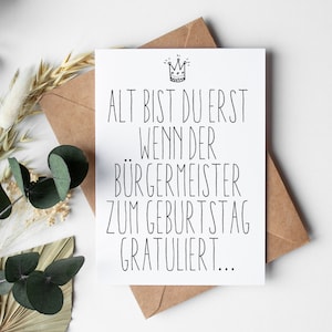 Geburtstags Postkarte: Bürgermeister Bild 1