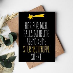 Geburtstags- Postkarte: Sternschnuppe