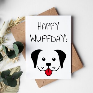 Geburtstagskarte: Happy Wuffday