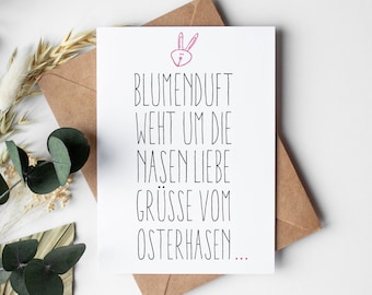 Oster Grußkarte: Blumenduft