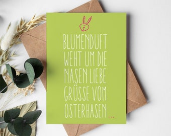 Oster Grußkarte: Blumenduft