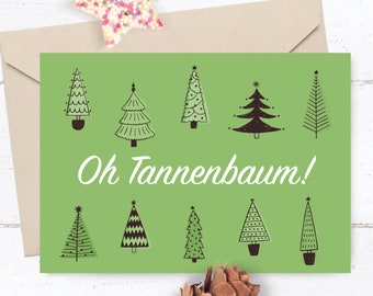 Christmas greeting card: Oh Christmas tree!