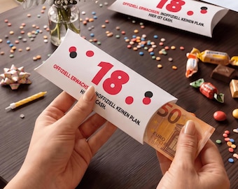 Money gift packaging for a birthday – 18 | Officially an adult, unofficially clueless