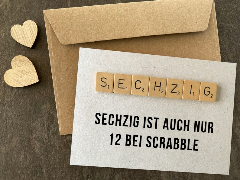 Glückwunsch Postkarte: Scrabble 60 Bild 4