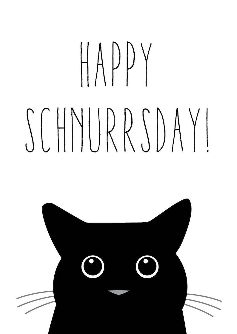 Geburtstagskarte: Happy Schnurrsday Bild 3