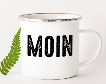 Emaille Tasse "MOIN"