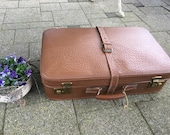Leather case,antique leather suitcase luggage brown antique genuine leather suitcase - vintage,
