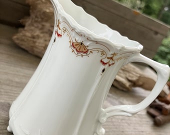 Tirschenreuth Baronesse Weiss milk jug gold rim