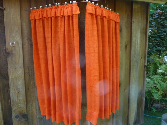 Curtain Curtain Fabric Vintage 70s Ready Etsy