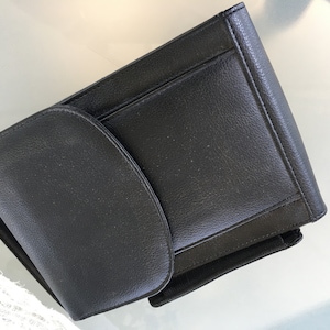Sac à main pour homme, sac à main vintage noir des années 70, sac, sac à main vintage, carte d’identité, porte-documents en cuir noir