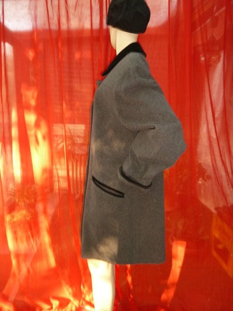 Manteau court pour femmes / manteau de laine avec velours Gr. 44/46 image 3