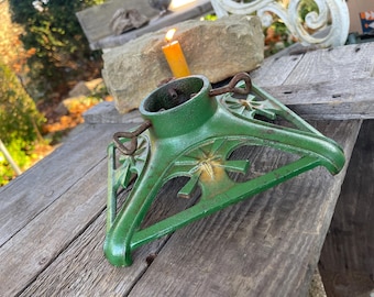 Christmas tree stand, Christmas tree stand, candle holder, cast iron vintage 50s 60s