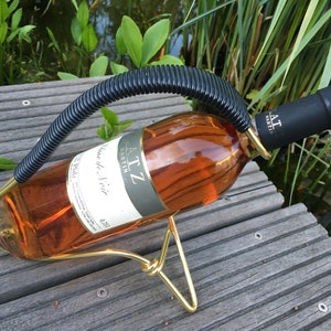 Vintage Brass Wine Bottle Holder Bottle Cage Bottle Holder Mid Century Vintage Modern Wine Bottle