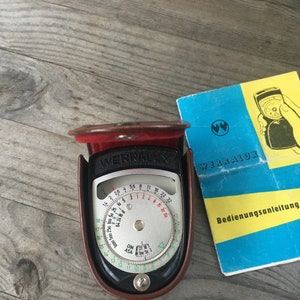 Werralux retro Belichtungsmesser esposimetro vintage / AT012