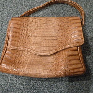 Handtasche / Kroko Vintage / Damentasche / Bild 1