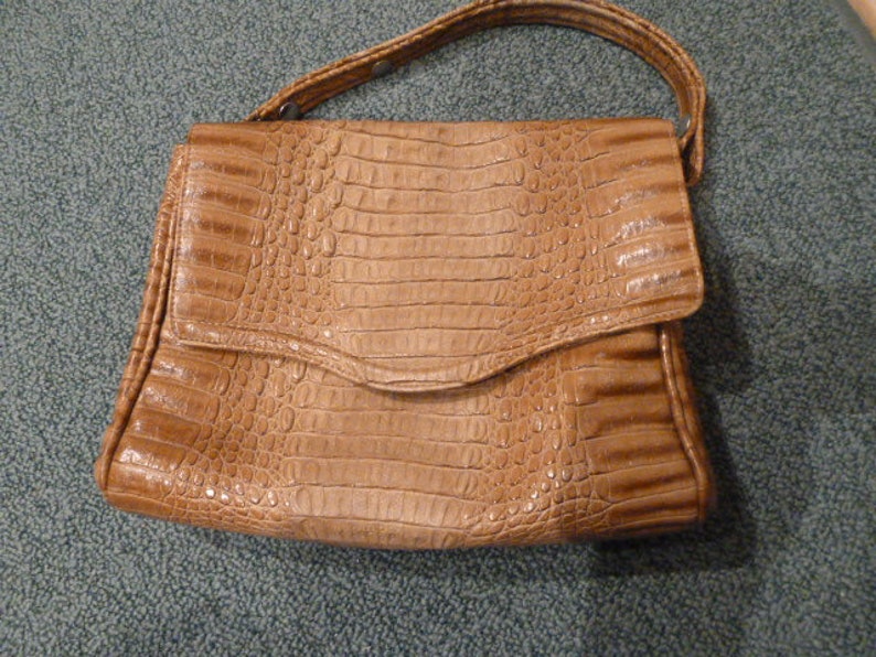 Handtasche / Kroko Vintage / Damentasche / Bild 1