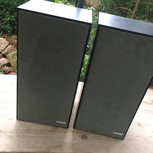 Speaker loudspeaker box Metz 4601 Vintage, loudspeaker boxes, black silver HIFI stereo