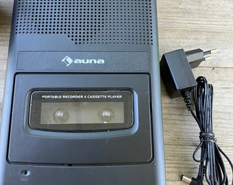 Magnétophone Auna RQ-132 magnétophone vintage cassette portable batterie microphone